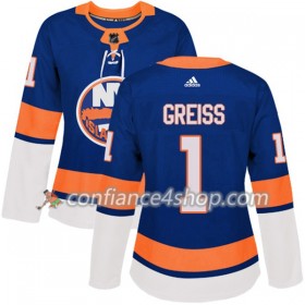 Adidas Maillot de Hockey New York Islanders Thomas Greiss 1 2017-2018 Bleu Authentic - Femme
